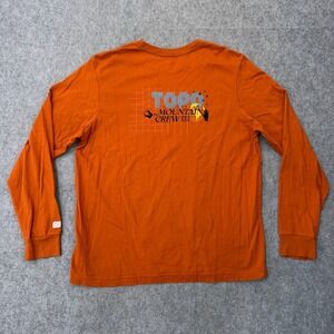Topo Designs‎ Clay Orange Mountain Crew Long Sleeve T-Shirt Men's Size XL